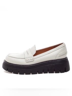 NWT J/SLIDES TYLER White Leather Loafer